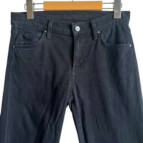 Citizens of Humanity Carlton Ankle Straight Freefall Black Denim Size 26 - Picture 3 of 11